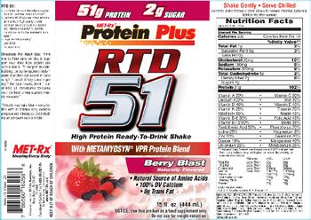 MET-Rx Protein Plus RTD 51 Berry Blast - 