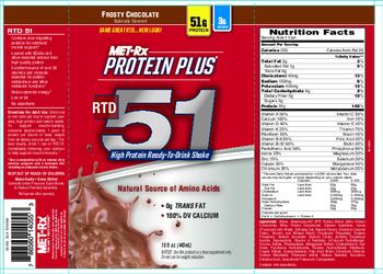 MET-Rx Protein Plus RTD 51 Frosty Chocolate - supplement