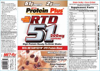 MET-Rx Protein Plus RTD 51 Mocha Blast - supplement