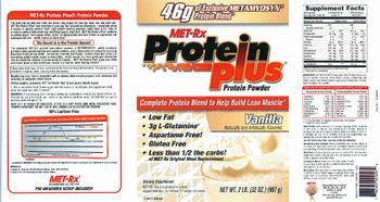 MET-Rx Protein Plus Vanilla - supplement