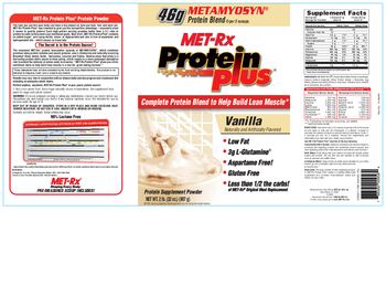 MET-Rx Protein Plus Vanilla - protein supplement powder