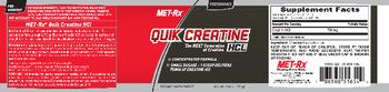 MET-Rx Quik Creatine HCl - supplement