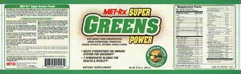 MET-Rx Super Greens Power - supplement