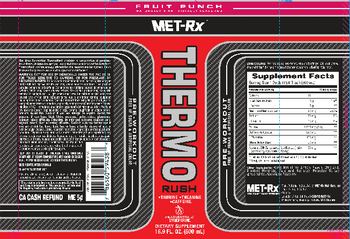 MET-Rx Thermo Rush Fruit Punch - supplement