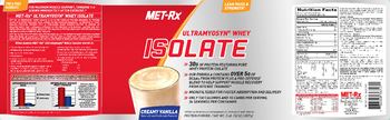 MET-Rx Ultramyosyn Whey Isolate Creamy Vanilla - 