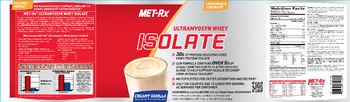MET-Rx Ultramyosyn Whey Isolate Creamy Vanilla - 