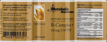 Metabolic Maintenance B-Complex + 10 mg 5-MTHF - supplement