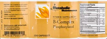 Metabolic Maintenance B-Complex Phosphorylated - vitamin supplement