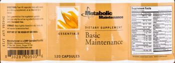 Metabolic Maintenance Basic Maintenance - supplement