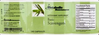 Metabolic Maintenance Basic Scavengers - antioxidant supplement