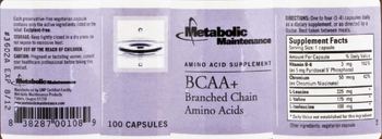 Metabolic Maintenance BCAA+ Branched Chain Amino Acids - amino acid supplement