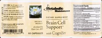 Metabolic Maintenance Brain Cell Support With Cognizin - supplement