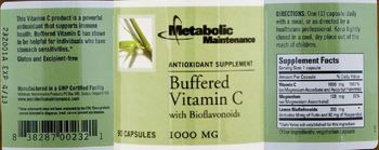Metabolic Maintenance Buffered Vitamin C 1000 mg - antioxidant supplement