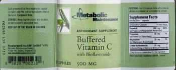 Metabolic Maintenance Buffered Vitamin C 500 mg - antioxidant supplement