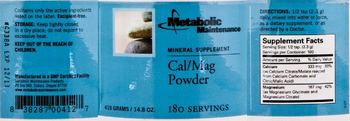 Metabolic Maintenance Cal/Mag Powder - mineral supplement
