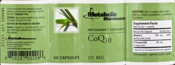 Metabolic Maintenance CoQ10 50 mg - antioxidant supplement