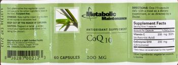 Metabolic Maintenance CoQ10 - antioxidant supplement