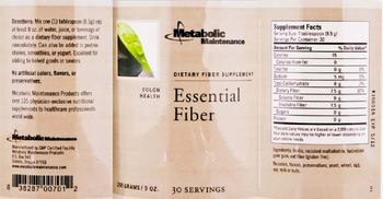 Metabolic Maintenance Essential Fiber - fiber supplement