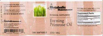 Metabolic Maintenance Evening Primrose Oil - botanical supplement