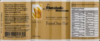 Metabolic Maintenance FemOne Plus - supplement