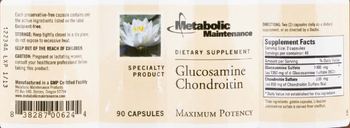 Metabolic Maintenance Glucosamine Chondroitin - supplement