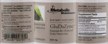 Metabolic Maintenance GluDaZyme - supplement