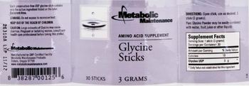 Metabolic Maintenance Glycine Sticks - amino acid supplement