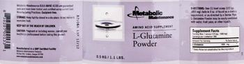 Metabolic Maintenance L-Glutamine Powder - amino acid supplement