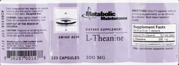 Metabolic Maintenance L-Theanine - supplement