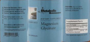 Metabolic Maintenance Magnesium Glycinate - supplement