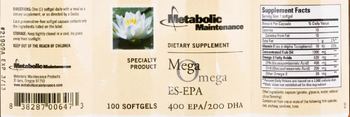 Metabolic Maintenance Mega Omega ES-EPA - supplement