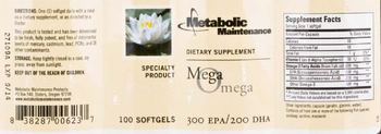 Metabolic Maintenance Mega Omega - supplement