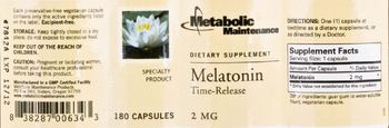 Metabolic Maintenance Melatonin Time-Release - supplement