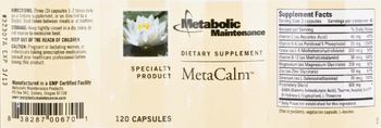 Metabolic Maintenance MetaCalm - supplement