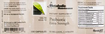 Metabolic Maintenance Probiotic Extra Strength - supplement
