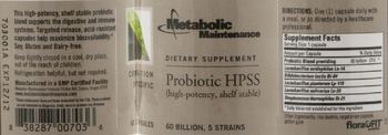 Metabolic Maintenance Probiotic HPSS - supplement