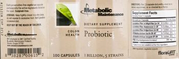 Metabolic Maintenance Probiotic - supplement