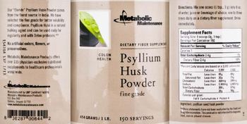 Metabolic Maintenance Psyllium Husk Powder - fiber supplement
