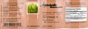 Metabolic Maintenance Silymarin - botanical supplement