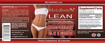 MetaBoneX Lean Lean Raspberry Ketone - supplement