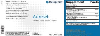 Metagenics Adreset - herbal supplement