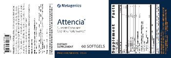 Metagenics Attencia - supplement