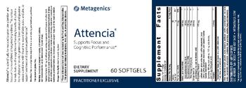 Metagenics Attencia - supplement