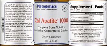 Metagenics Cal Apatite 1000 - supplement