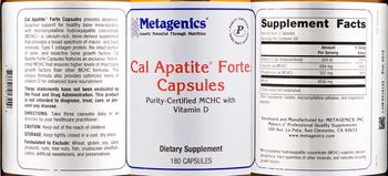 Metagenics Cal Apatite Forte Capsules - supplement