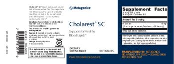 Metagenics Cholarest SC - supplement