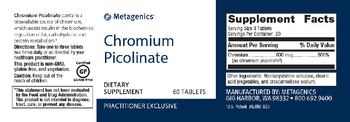 Metagenics Chromium Picolinate - supplement