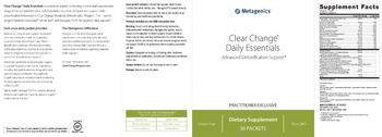 Metagenics Clear Change Daily Essentials - supplement