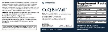 Metagenics CoQ BioVail - supplement