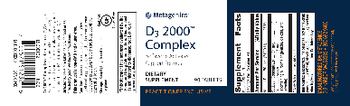 Metagenics D3 2000 Complex - supplement